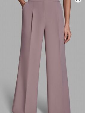 NWT-BCBG Wide-Leg High-Rise Pants in Dusty pink